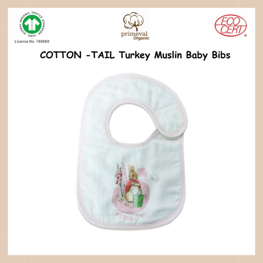 COTTON -TAIL Turkey Muslin Baby Bib