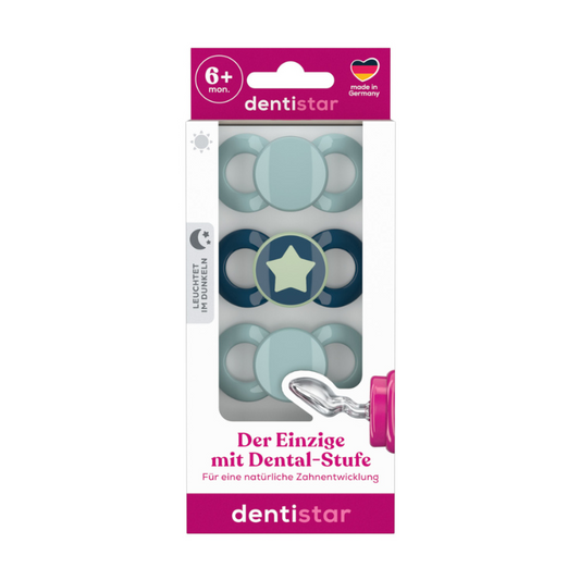 Dentistar Day & Night Babe Soother Size 1 Set in 3 (6-14months)