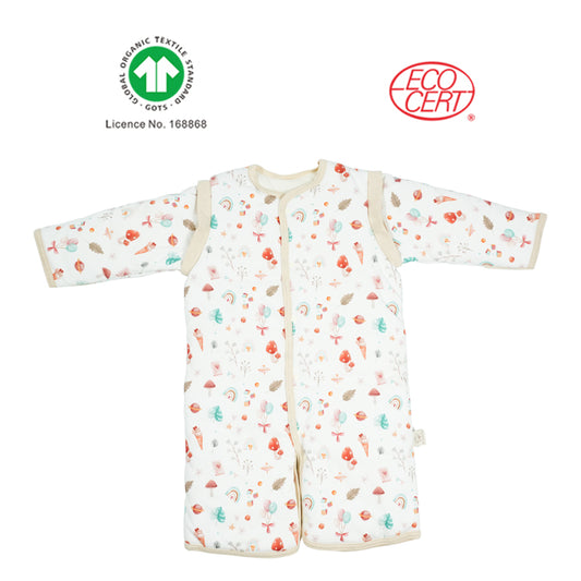 GOTS Organic Printed Sleeveless Sleeping Bag (Thick)