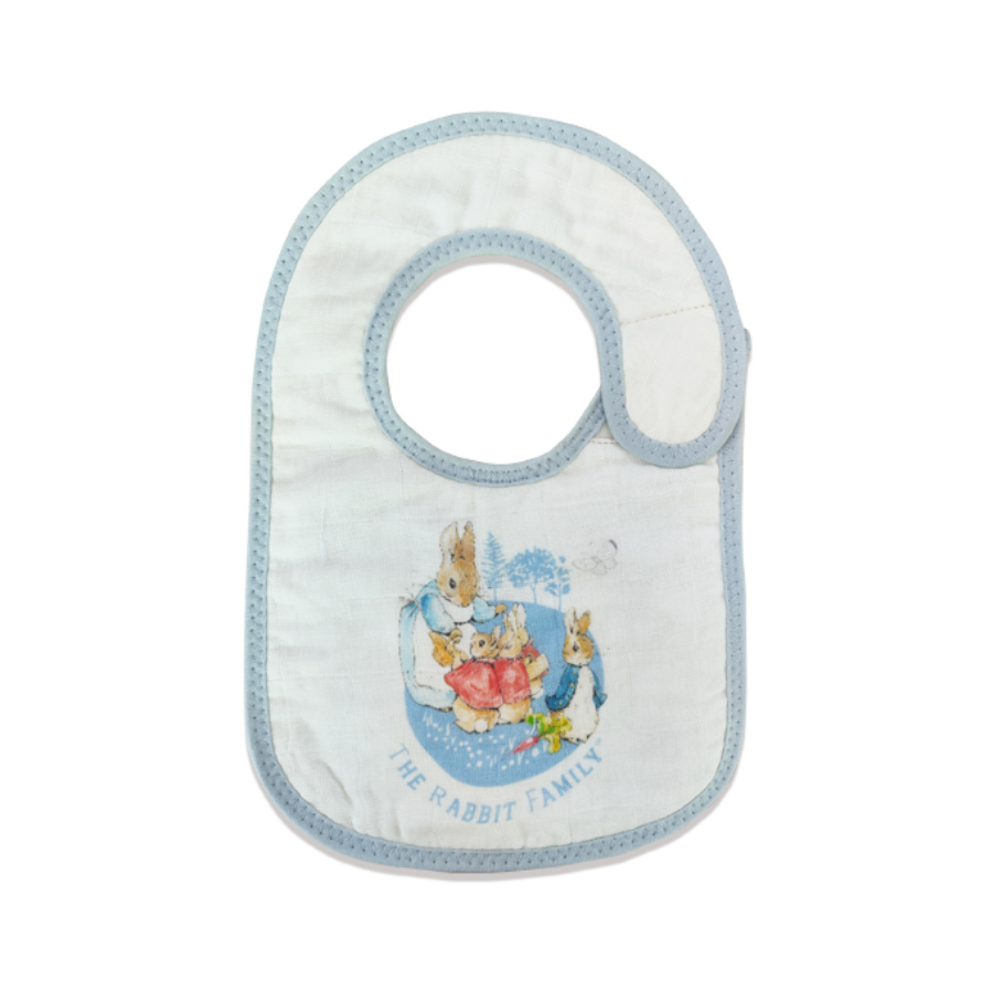 The Rabbit Family Turkey Muslin Baby Bib