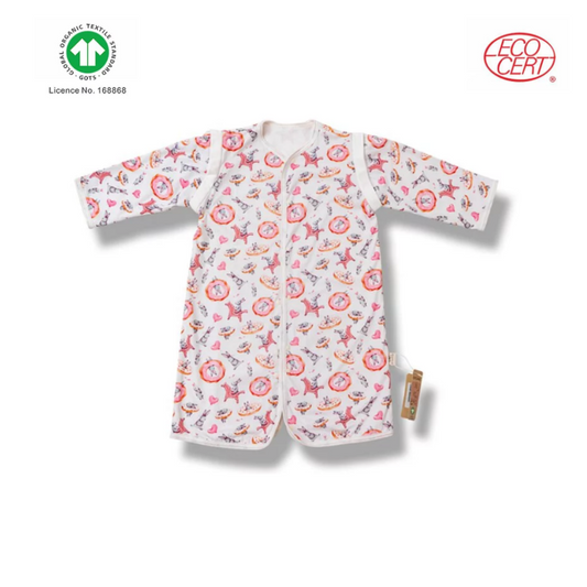 GOTS Organic Baby Bunny Donut Pattern Sleeve Detachable Sleeping Bag