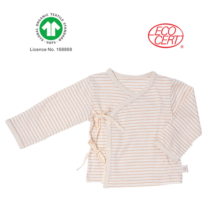 GOTS Certified Organic Baby Kimono Top Long Sleeves