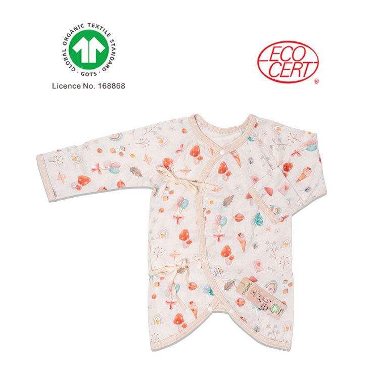 GOTS Certified Organic Ice Cream Print Butterfly Clothes