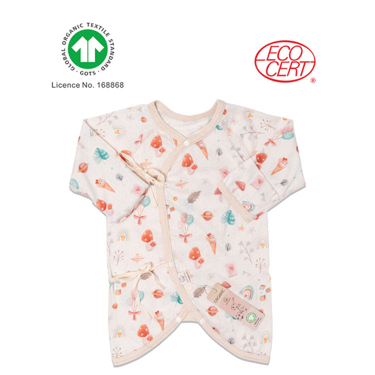 GOTS Certified Organic Ice Cream Print Butterfly Clothes