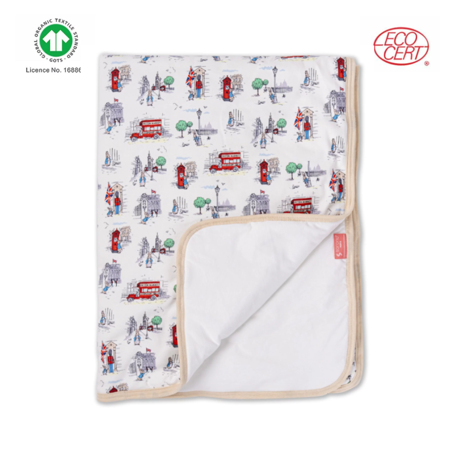 GOTS Certified Peter Rabbit Baby Blanket