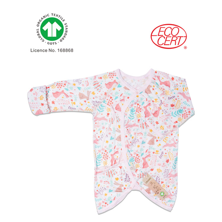 GOTS Certified Organic Color Rabbit Pattern Butterfly Clothes