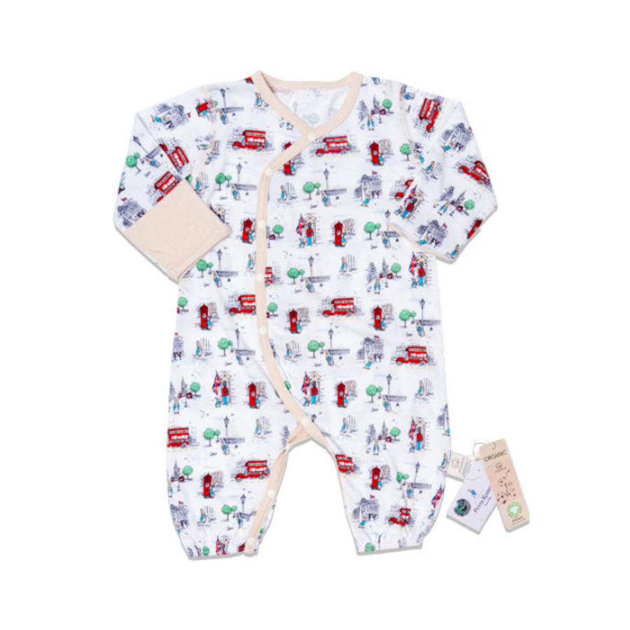 GOTS Certified Organic 2 in 1 Onesie (kimono/onesie)/Peter Rabbit