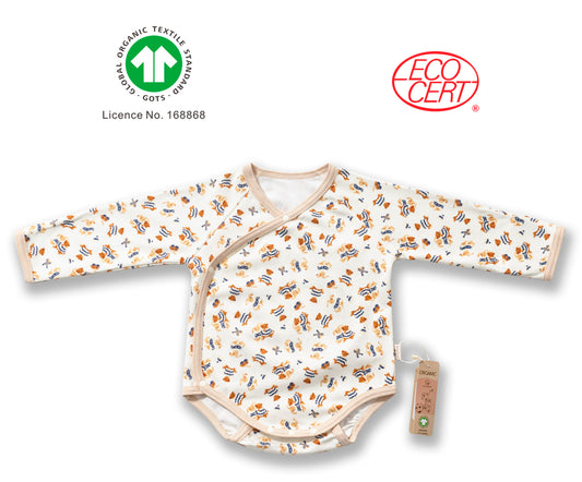 GOTS Certified Organic Long Sleeved Side-Snap Bodysuit