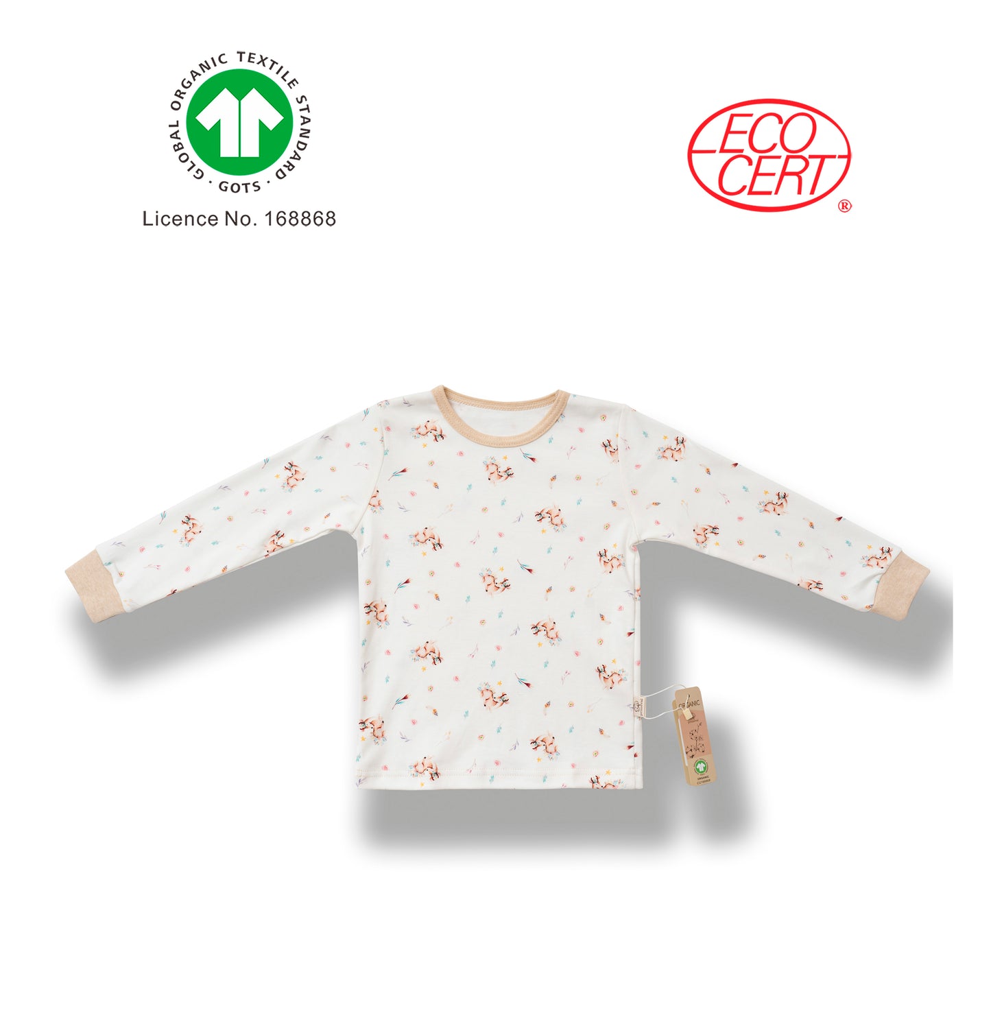 GOTS Certified Organic Pajama Top for Kids