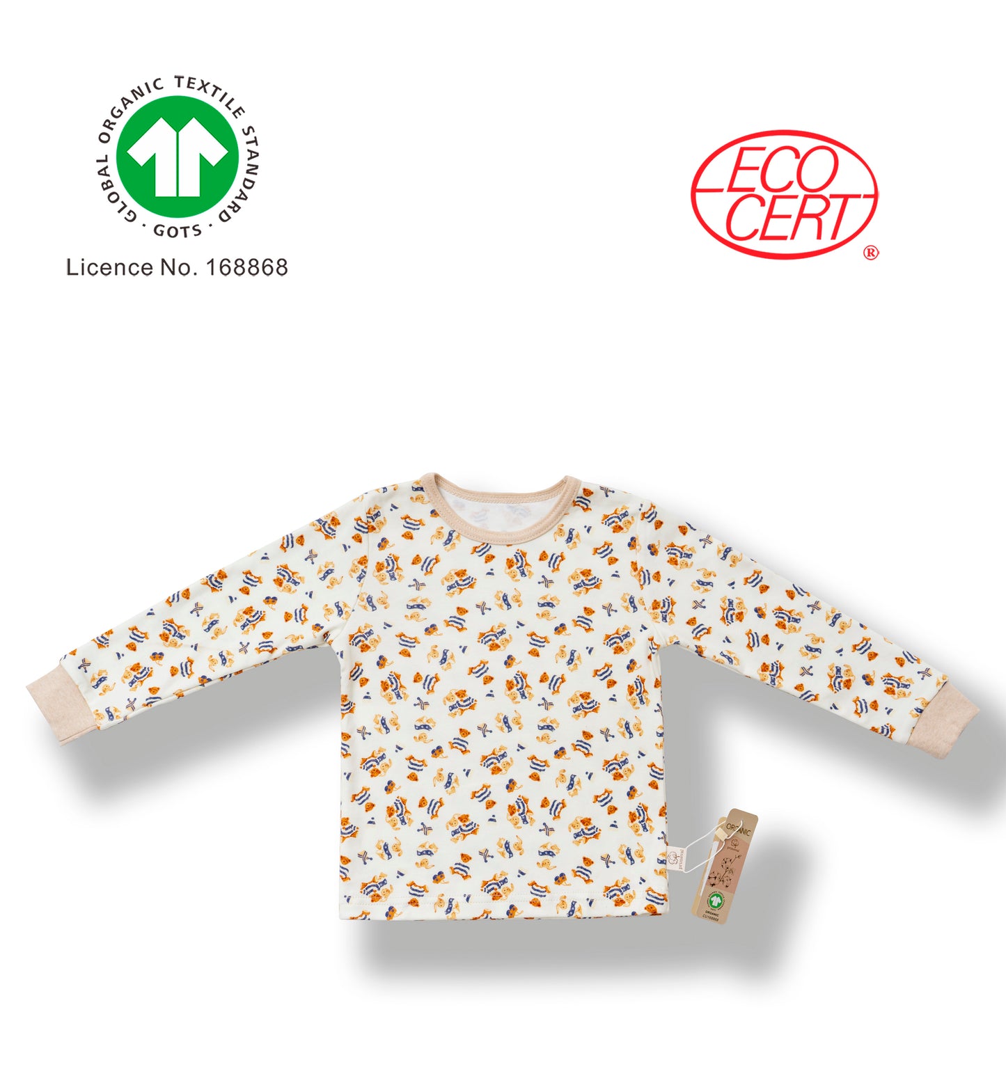 GOTS Certified Organic Pajama Top for Kids