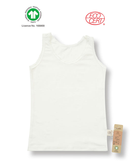 GOTS Certified Organic Girls' Sleeveless Undershirt