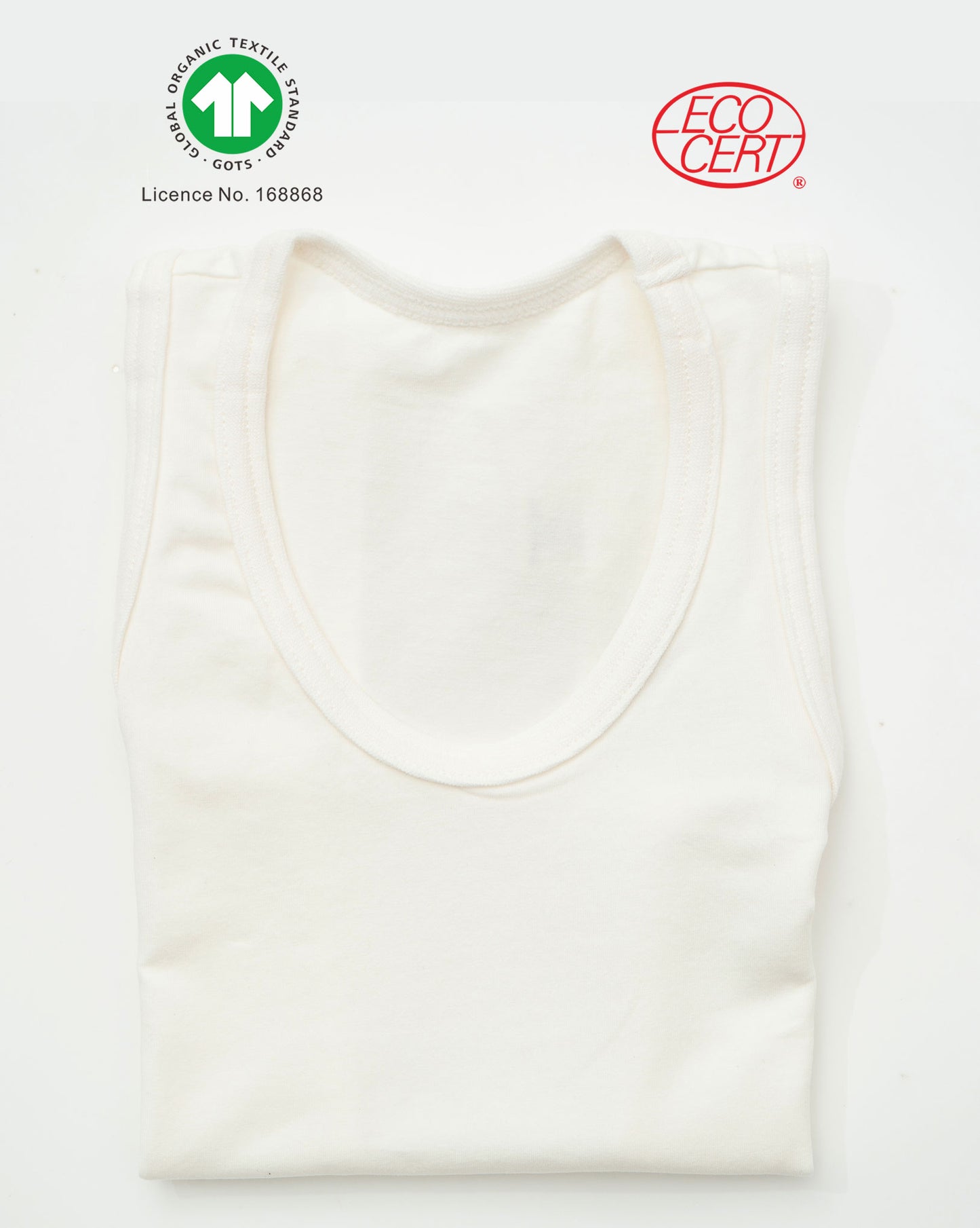 GOTS Certified Organic Boys’ Sleeveless Undershirt (two pieces)