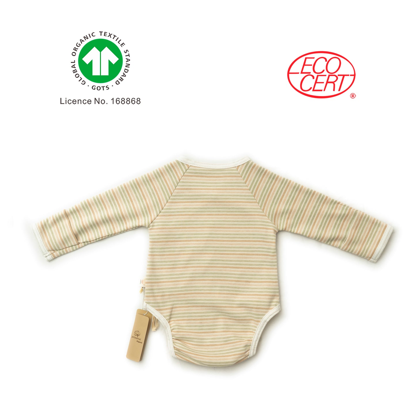 GOTS Certified Organic Long Sleeved Side-Snap Bodysuit