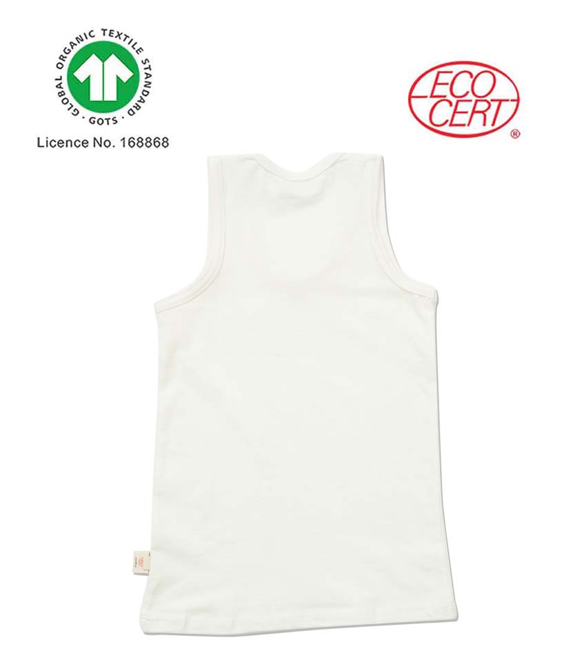 GOTS Certified Organic Boys’ Sleeveless Undershirt (two pieces)